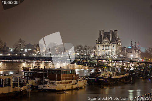 Image of Night view of Paris - France.