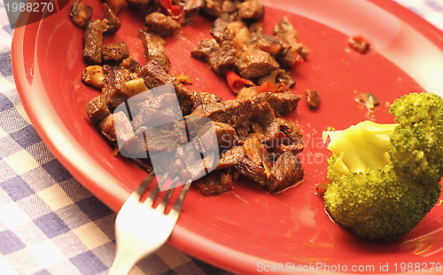 Image of beef and brocolli