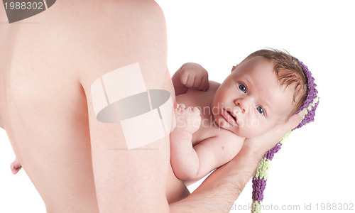 Image of Newborn baby with dad