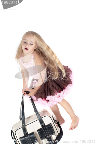 Image of Little girl with bag