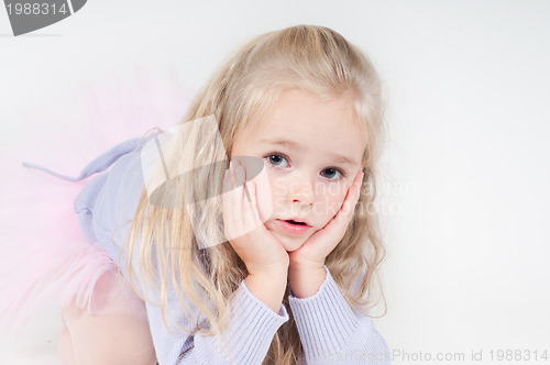 Image of Ballet dancer sitting and watching on you