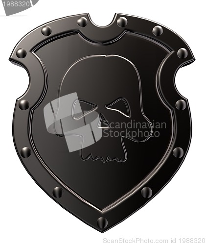 Image of skull on shield