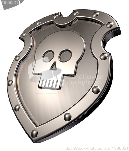 Image of skull on shield