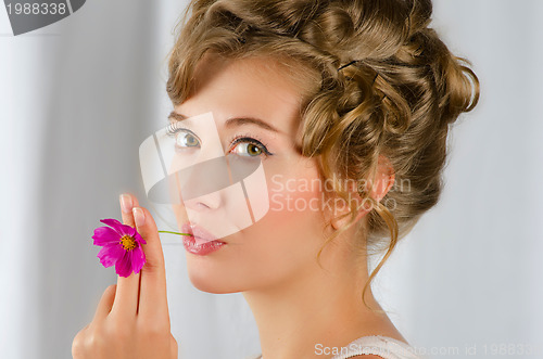 Image of beauty woman closeup portrait