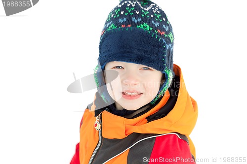 Image of little boy at winter