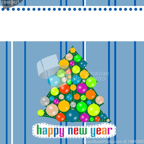 Image of Abstract background with Christmas tree balls. Happy New Year