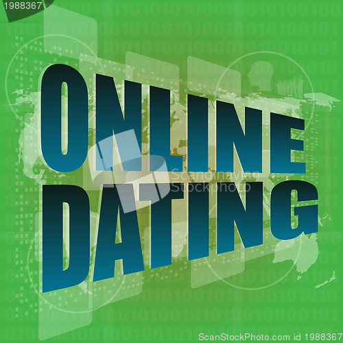 Image of Online dating computer key showing romance and love