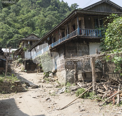 Image of small village in the region sun koshi, nepal