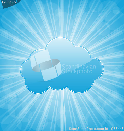 Image of Abstract background with cloud and show light rays
