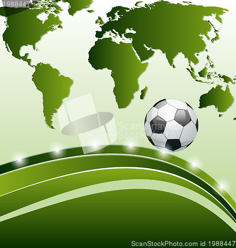 Image of Football background with ball for design card