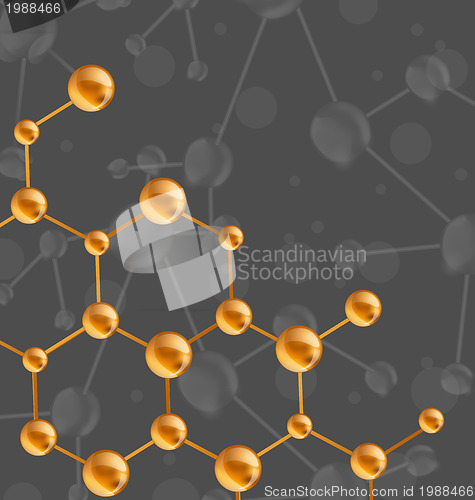 Image of Molecule's structure with copy space for your text