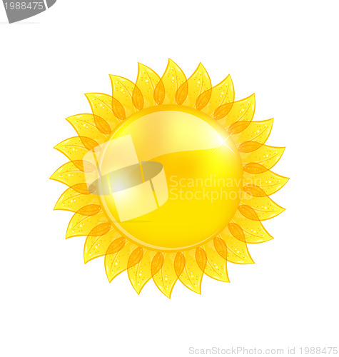 Image of Abstract sun isolated on white background