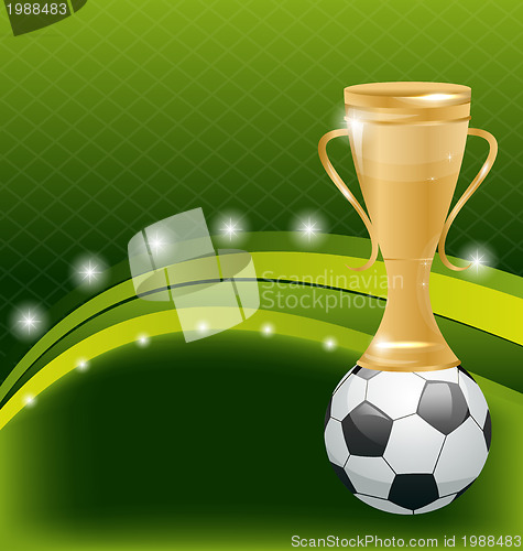 Image of Football card with ball and prize