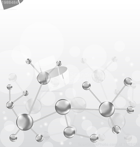 Image of Molecular structures chain with copy space
