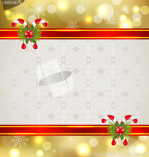 Image of Christmas background with holiday decoration