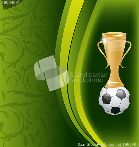 Image of Football card with ball and prize
