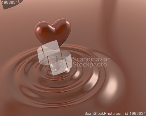 Image of Shiny chocolate heart