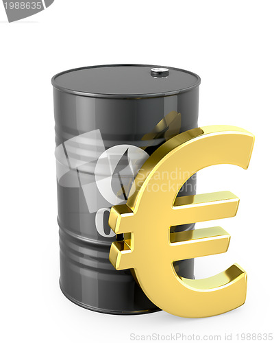 Image of Barrel of oil and euro sign