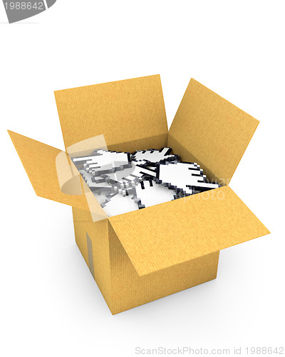 Image of Box full of hand cursors