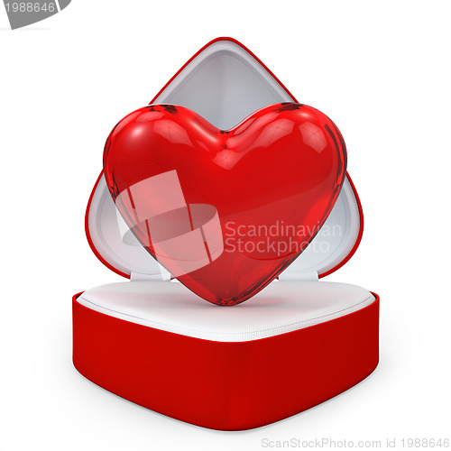 Image of Heart in a heart shaped gift box