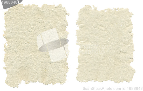 Image of Two sheets of handmade paper