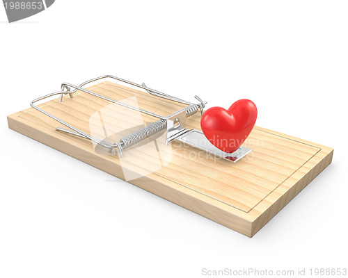 Image of Mouse trap with a red heart