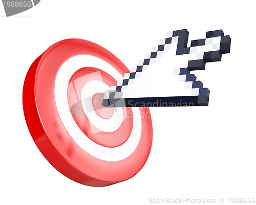 Image of Arrow cursor hits the target