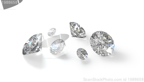 Image of Few old european cut round diamonds