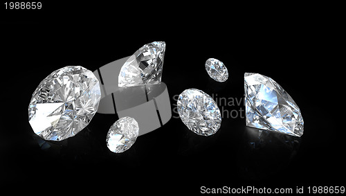 Image of Few old european round cut diamonds