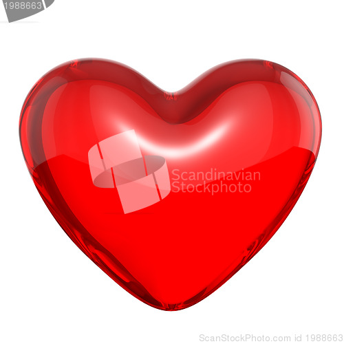 Image of Transparent red candy heart