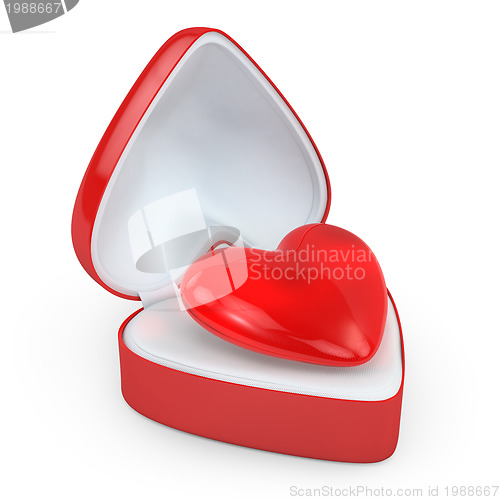 Image of Heart in a heart shaped gift box