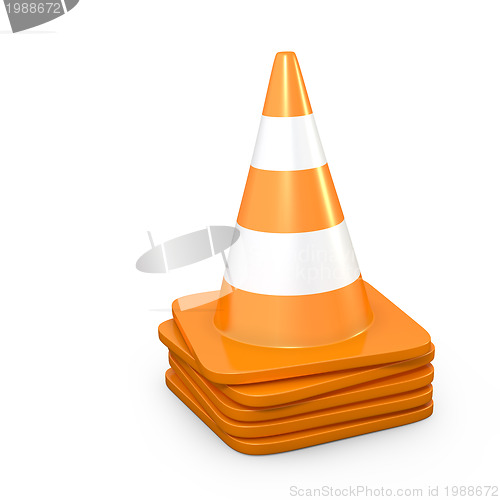 Image of Stack of road cones