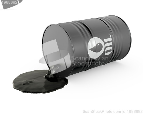 Image of Oil is spilling from the barrel