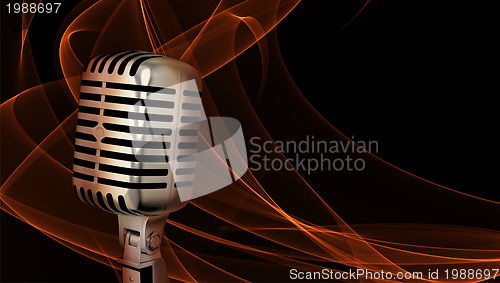 Image of Classic microphone closeup