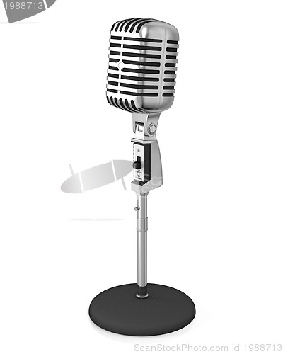 Image of Classic microphone on black stand