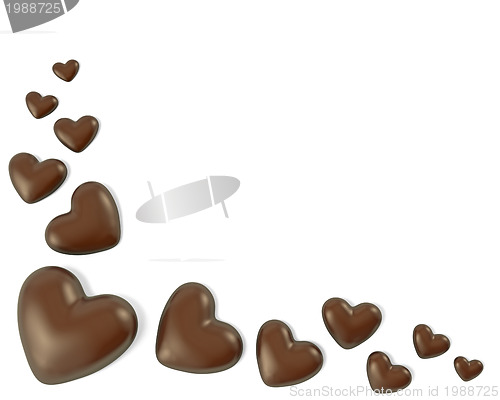 Image of Corner, made from heart shaped chocolate candies