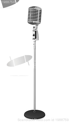 Image of Classic microphone on a long stand