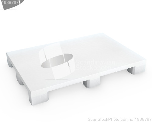 Image of White plastic pallet