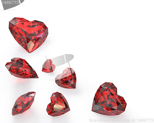 Image of Few heart cut rubies