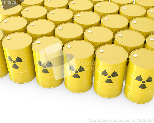 Image of Barrels with radioactive symbol