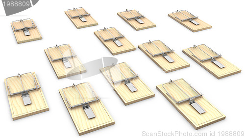Image of A lot of mouse traps