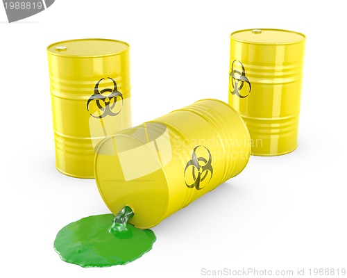 Image of Toxic waste spilling from barrel