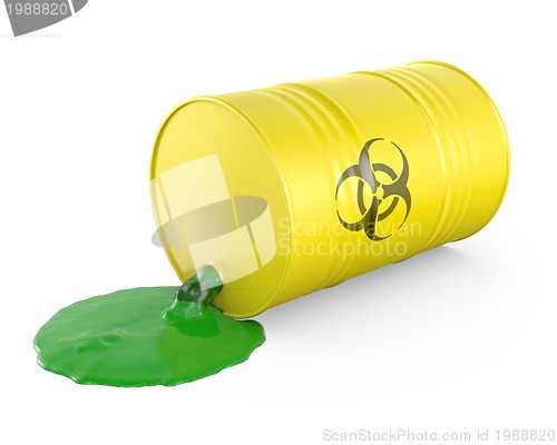 Image of Toxic waste spilling from barrel