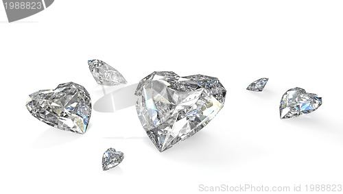 Image of Few heart shaped diamonds