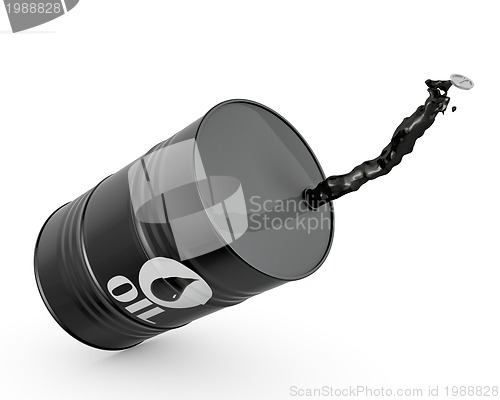 Image of Falling barrel of oil