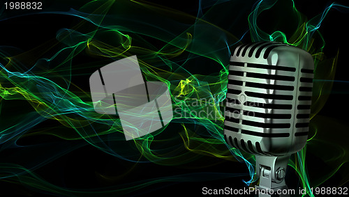 Image of Classic microphone closeup