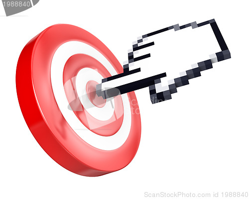 Image of Hand cursor hits the target