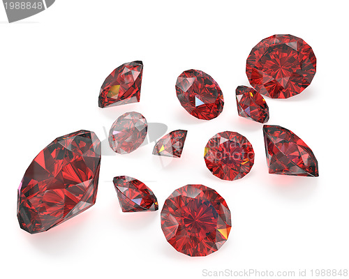 Image of Few round cut rubies