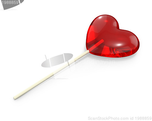 Image of Heart shaped lollipop