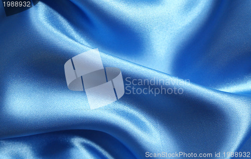 Image of Smooth elegant blue silk as background